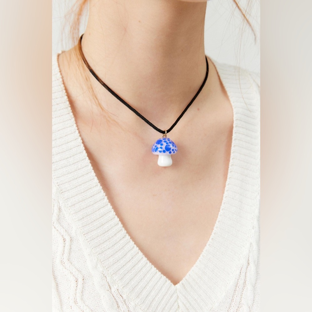 UO Mushroom Pendant Necklace